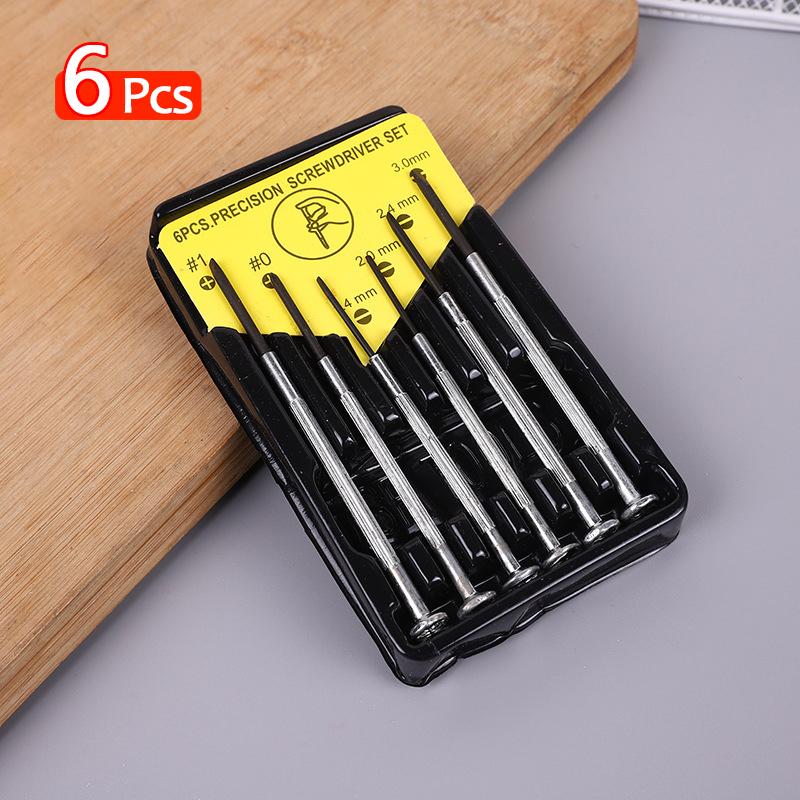 Electronics Repair Kit - 6本セットのメガネ修理用工具、小型精密ドライバーセット。時計、電子機器、宝飾品、おもちゃの修理に最適。