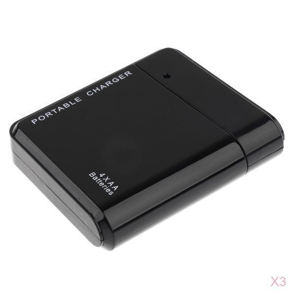 Phone Battery Replacement - 汎用性の高いAA電池式外部充電器。USBポート付きで、携帯電話の緊急時にも使えるポータブルモバイルバッテリー。
