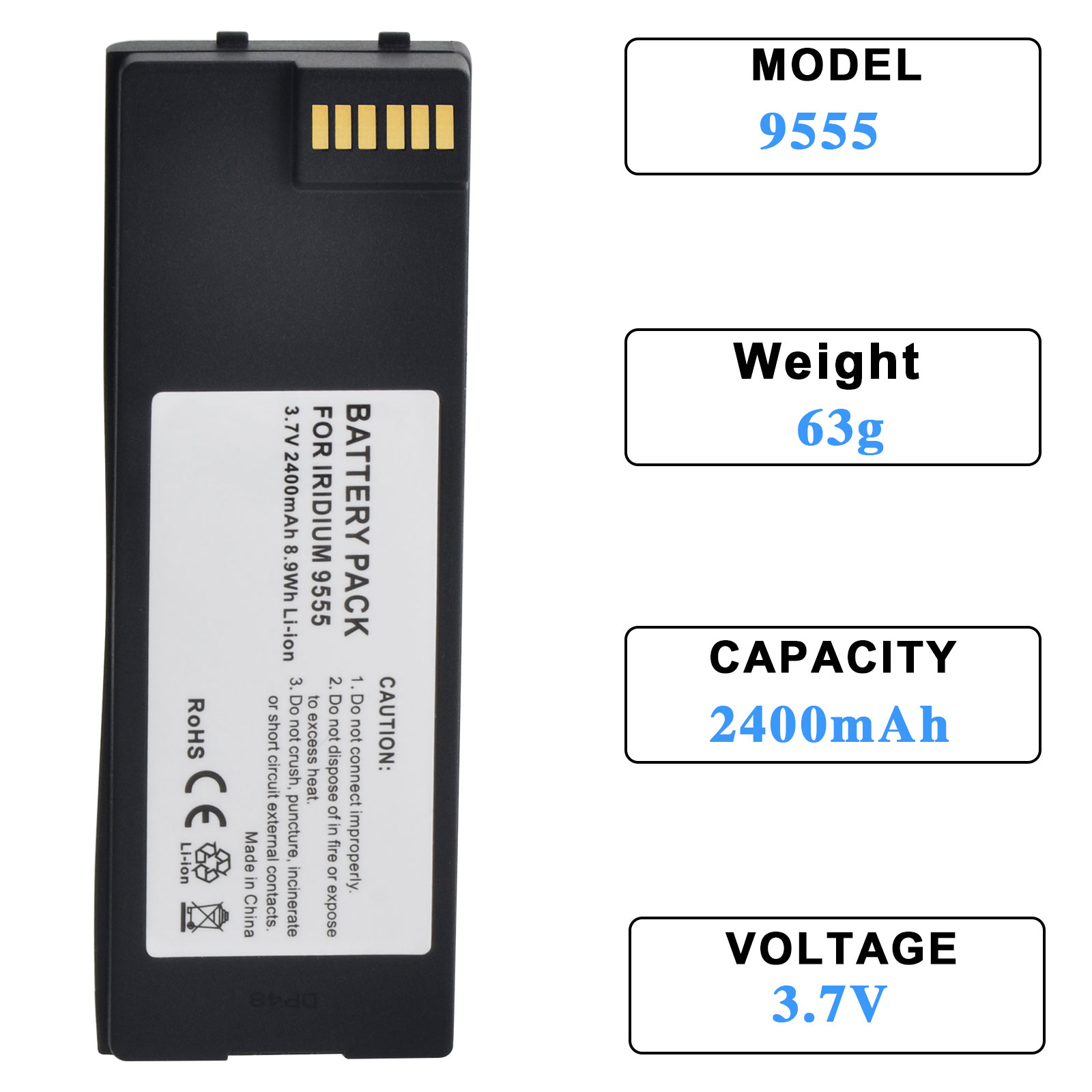 Phone Battery Replacement - BAT2081 衛星電話バッテリー、2400mAh交換用リチウムイオンバッテリー BAT20801、BAT31001 イリジウム9555ハンドヘルド衛星電話用