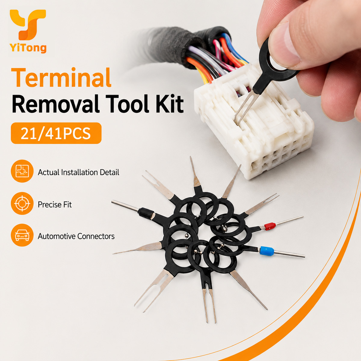 Electronics Repair Kit - イートン自動車用デピンニングツールキット 電気コネクタ端子取り外しピンエクストラクターツールセット 車用ワイヤーハーネス修理用