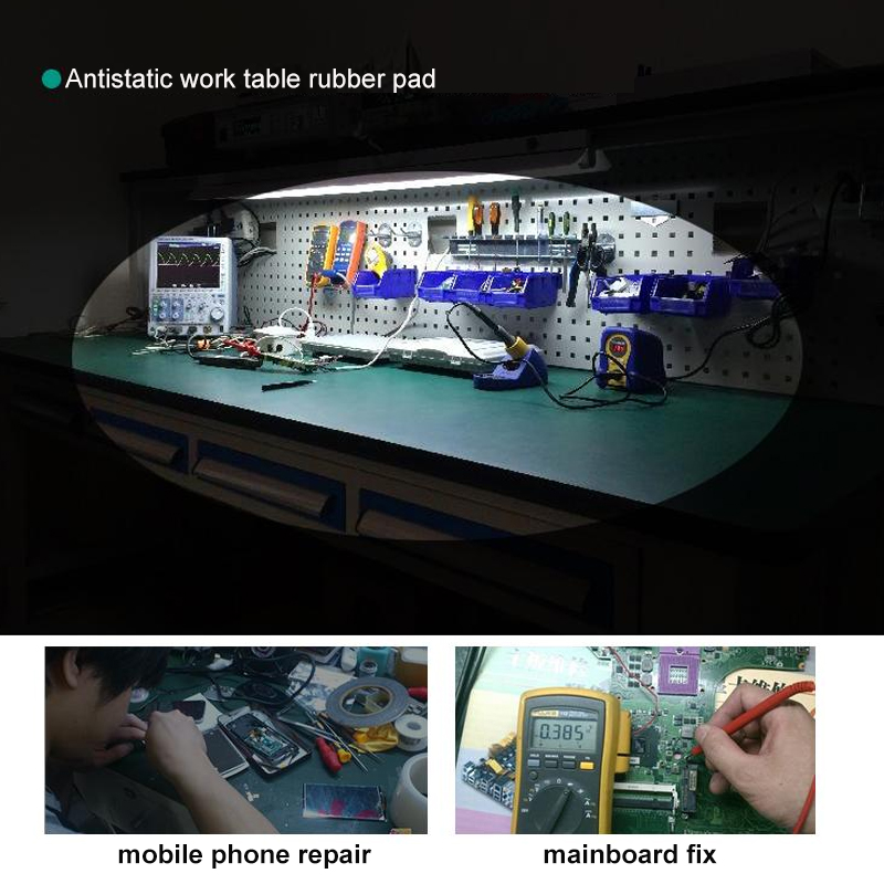 3mmテーブルワークマット 帯電防止ESD PVCゴムパッド - Electronics Repair In Usa のレビューと価格