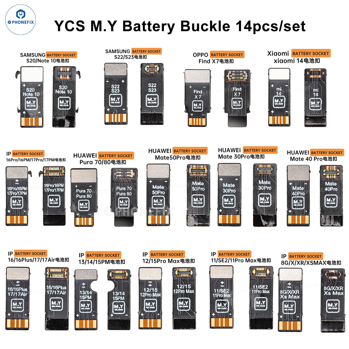 MR.YANG M.Y 携帯電話修理用バッテリーバックルセッ - Phone Battery Replacement のレビューと価格